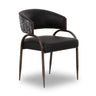 TOV Tatum 2-Tone Performance Vegan Leather Dining Chair Black