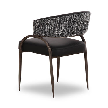 TOV Tatum 2-Tone Performance Vegan Leather Dining Chair Black
