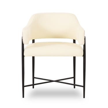 TOV Sezanne 2-Tone Performance Vegan Leather Dining Chair Cream