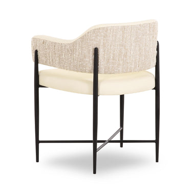 TOV Sezanne 2-Tone Performance Vegan Leather Dining Chair Cream