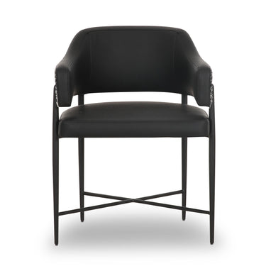 TOV Sezanne 2-Tone Performance Vegan Leather Dining Chair Black