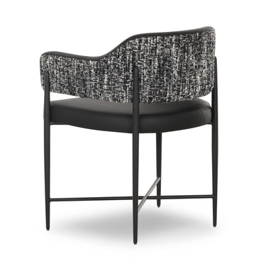 TOV Sezanne 2-Tone Performance Vegan Leather Dining Chair Black