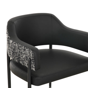 TOV Sezanne 2-Tone Performance Vegan Leather Dining Chair Black