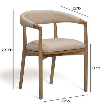 TOV Vina Performance Vegan Leather Dining Chair Taupe