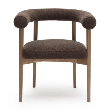 TOV Spara Performance Boucle Dining Chair Chocolate Brown