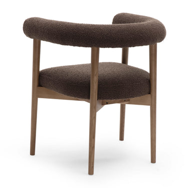 TOV Spara Performance Boucle Dining Chair Chocolate Brown