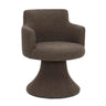 TOV Jeffree Performance Boucle Swivel Dining Chair Chocolate Brown