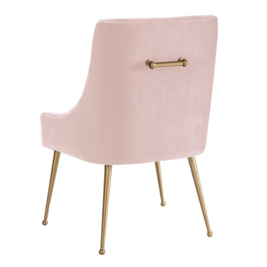 TOV Beatrix Performance Velvet Dining Chair Blush
