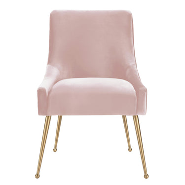 TOV Beatrix Performance Velvet Dining Chair Blush