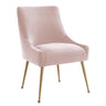 TOV Beatrix Performance Velvet Dining Chair Blush