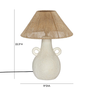 TOV Lalit Natural & White Ceramic Table Lamp, image 6