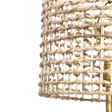 TOV Alondra Wooden Floor Lamp Antique Gold, Natural - ON FINAL SALE