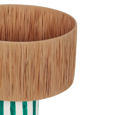 TOV Ravello Green Striped Papier Mache Table Lamp, image 4
