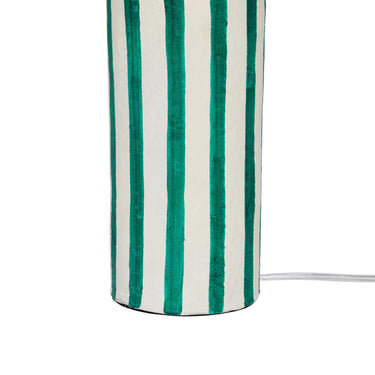 TOV Ravello Green Striped Papier Mache Table Lamp, image 5