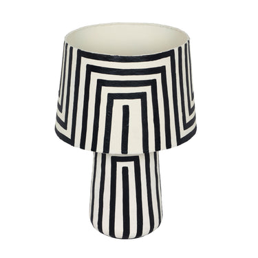 TOV Minori Black Striped Papier Mache Table Lamp, image 3