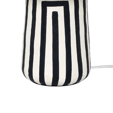 TOV Minori Black Striped Papier Mache Table Lamp, image 4