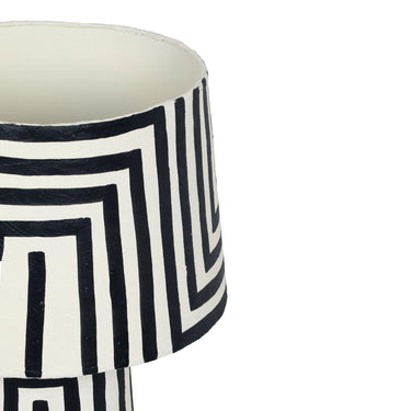 TOV Minori Black Striped Papier Mache Table Lamp, image 5