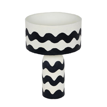 TOV Tropea Black Waves Papier Mache Table Lamp, image 3