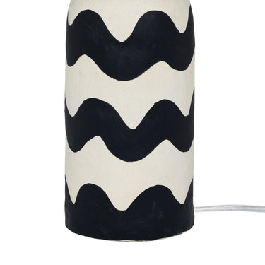 TOV Tropea Black Waves Papier Mache Table Lamp, image 5