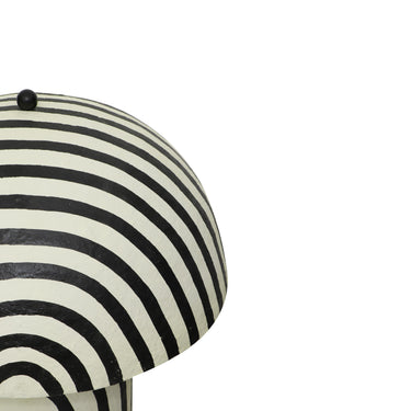 TOV Maiori Black Striped Papier Mache Floor Lamp Black Stripes