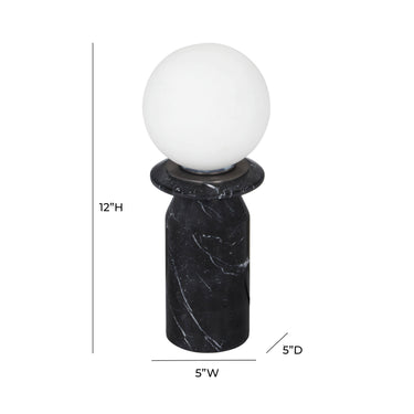 TOV Globe Marble Lamp, Black option, image 6