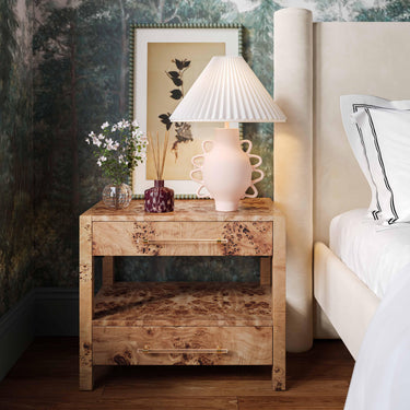 TOV Hazza Pleated Table Lamp Cream