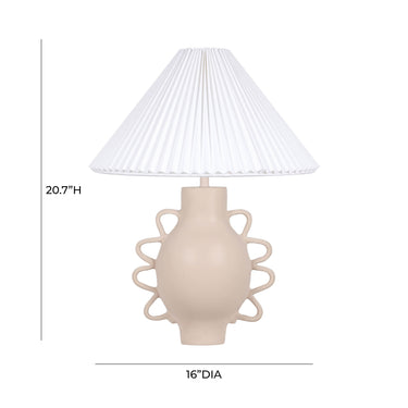 TOV Hazza Pleated Table Lamp Cream