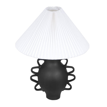 TOV Hazza Pleated Table Lamp Black