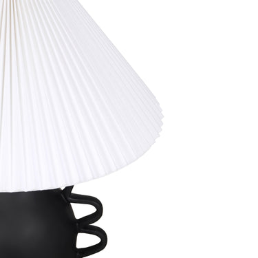 TOV Hazza Pleated Table Lamp Black