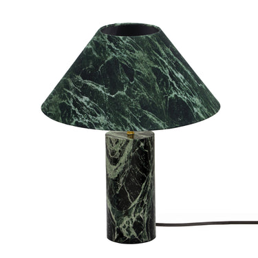 TOV Mable Marble Print Table Lamp Green
