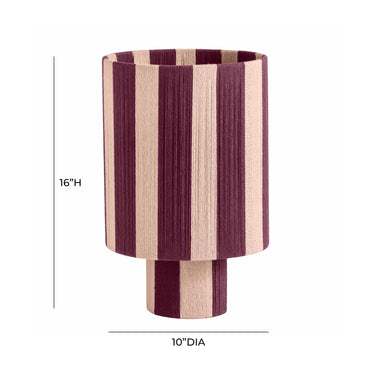 TOV Guinevere Striped Cotton Table Lamp, Pink/Purple option, image 6