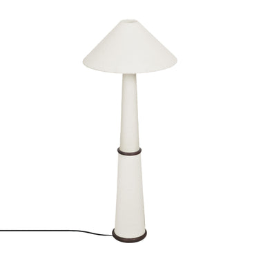 TOV Faith White Boucle Floor Lamp White