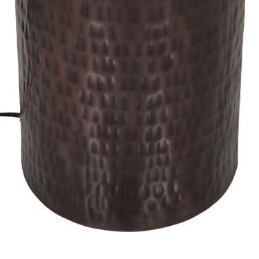 TOV Grava Boucle &amp; Hammered Bronze Metal Floor Lamp Black, White