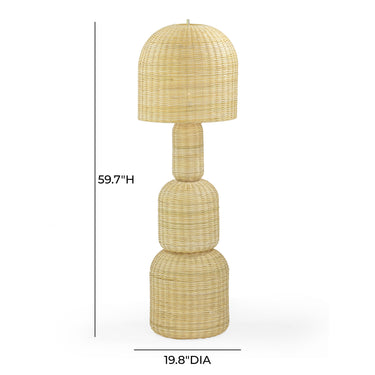 TOV Kootu Natural Rattan Floor Lamp Natural