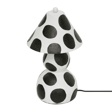 TOV Lerici Black and White Papier Mache Table Lamp, image 3