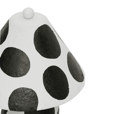 TOV Lerici Black and White Papier Mache Table Lamp, image 4