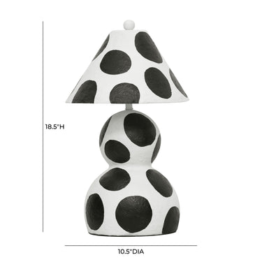 TOV Lerici Black and White Papier Mache Table Lamp, image 5