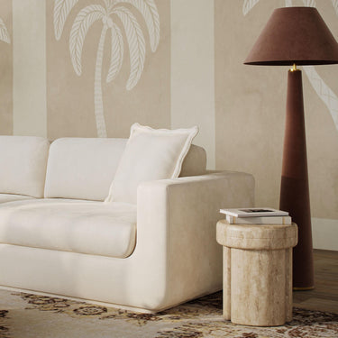 TOV Graham Velvet Floor Lamp Chocolate Brown