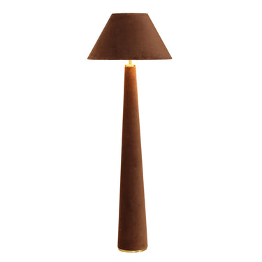 TOV Graham Velvet Floor Lamp Chocolate Brown