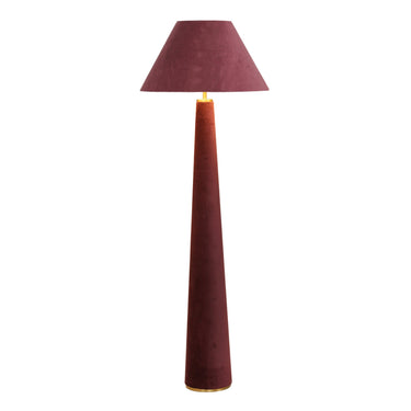 TOV Graham Velvet Floor Lamp Burgundy