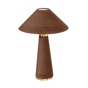 TOV Graham Velvet Table Lamp, Chocolate Brown option, image 3