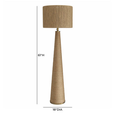 TOV Aya Natural Jute Floor Lamp Natural - ON FINAL SALE