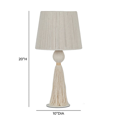 TOV Samba White Cotton Table Lamp, image 6