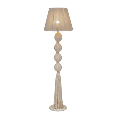 TOV Samba White Cotton Floor Lamp White