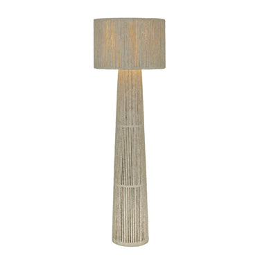 TOV Tapered Natural Chenille Fiber Floor Lamp Natural