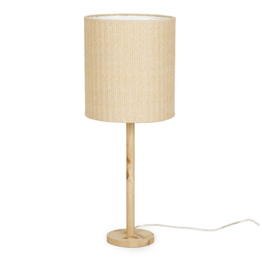 TOV Lamia Natural Burl and Raffia Contract-Grade Table Lamp Natural