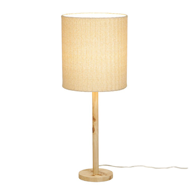 TOV Lamia Natural Burl and Raffia Contract-Grade Table Lamp Natural