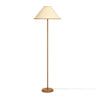 TOV Keria Natural Vegan Leather and Raffia Contract-Grade Floor Lamp Brown, Natural