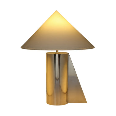 TOV Geo Angled Chrome Table Lamp Chrome