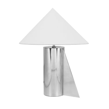TOV Geo Angled Chrome Table Lamp Chrome